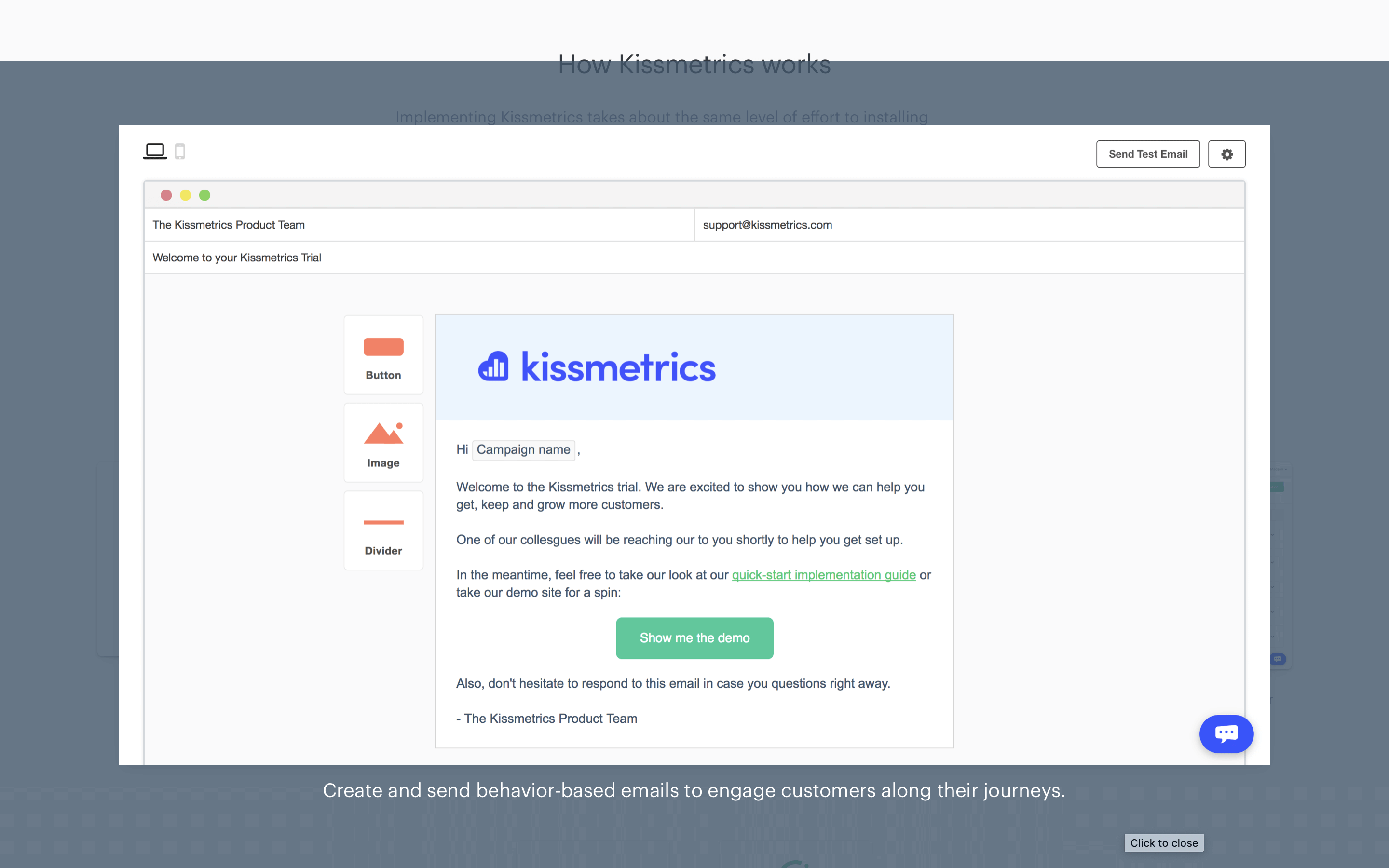 Segment Kissmetrics Screenshot behavior-based emails