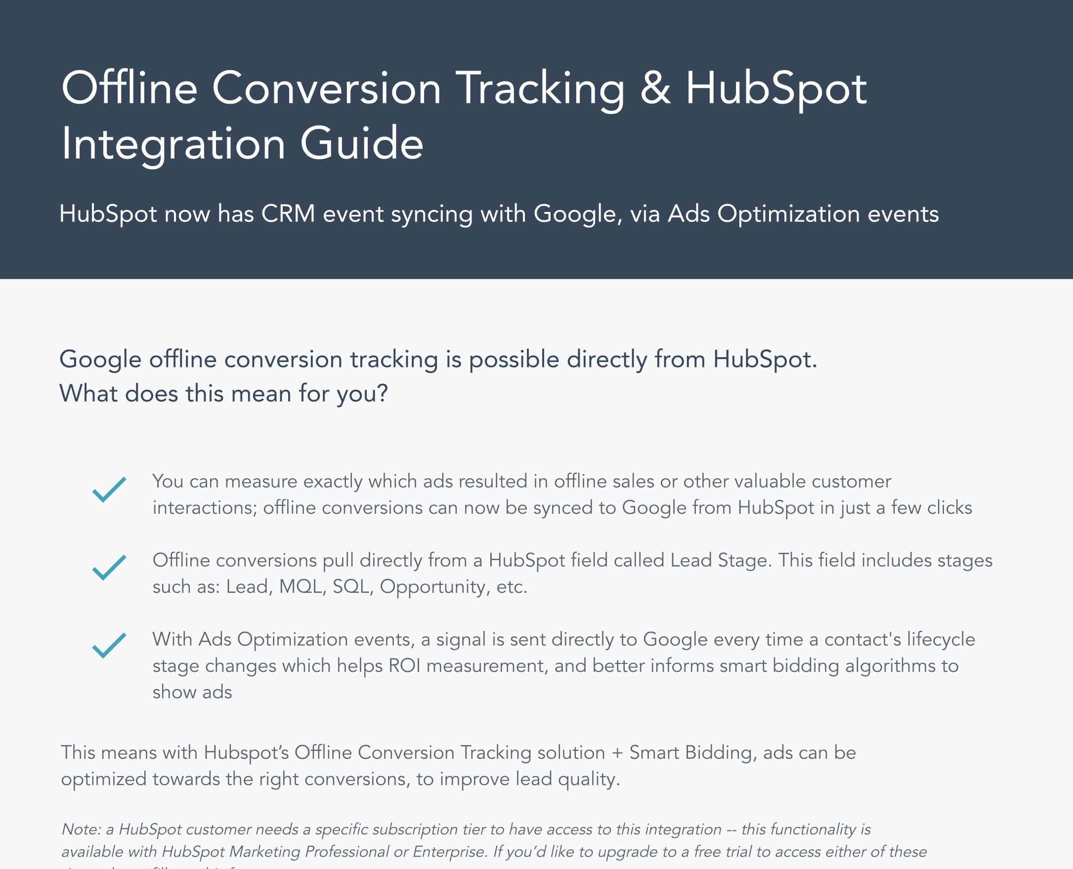 First-page-offline-conversion-tracking-hubspot-integration-guide