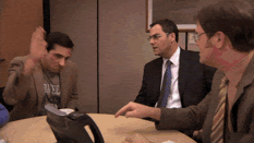 A gif of Michael Scott from the Office yelling "Thank You"