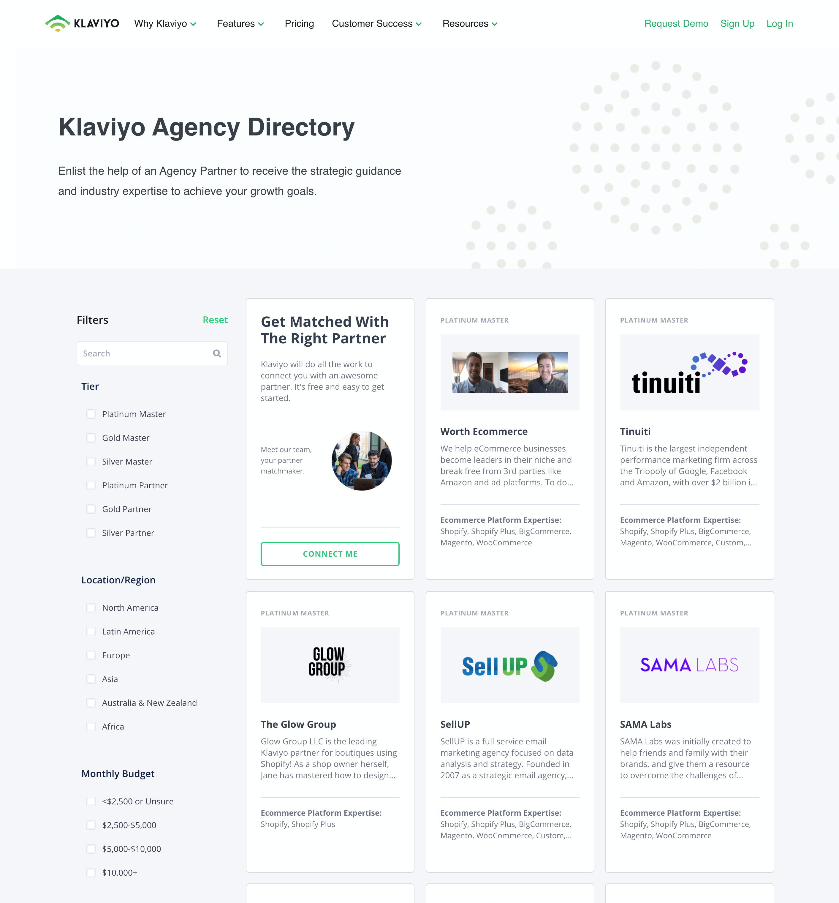 Klaviyo agency partner directory