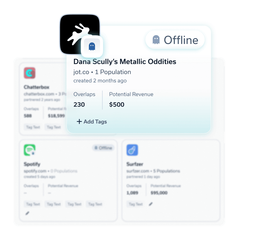 Offline partners live in your tile view